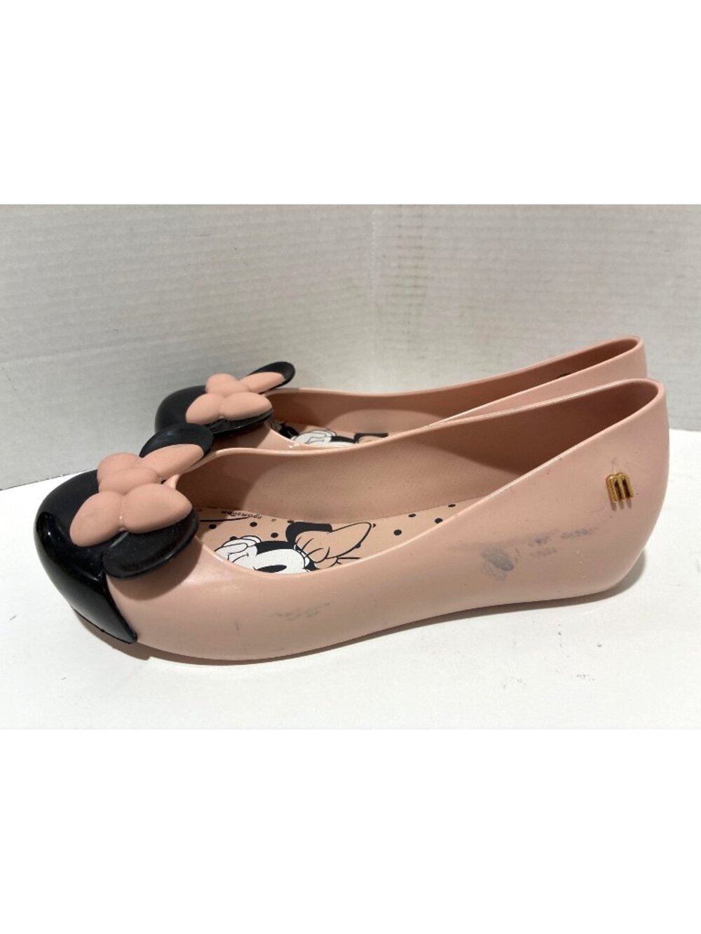 Mini Melissa x Disney Minnie Mouse Ultragirl Ballet Flats in pink and black